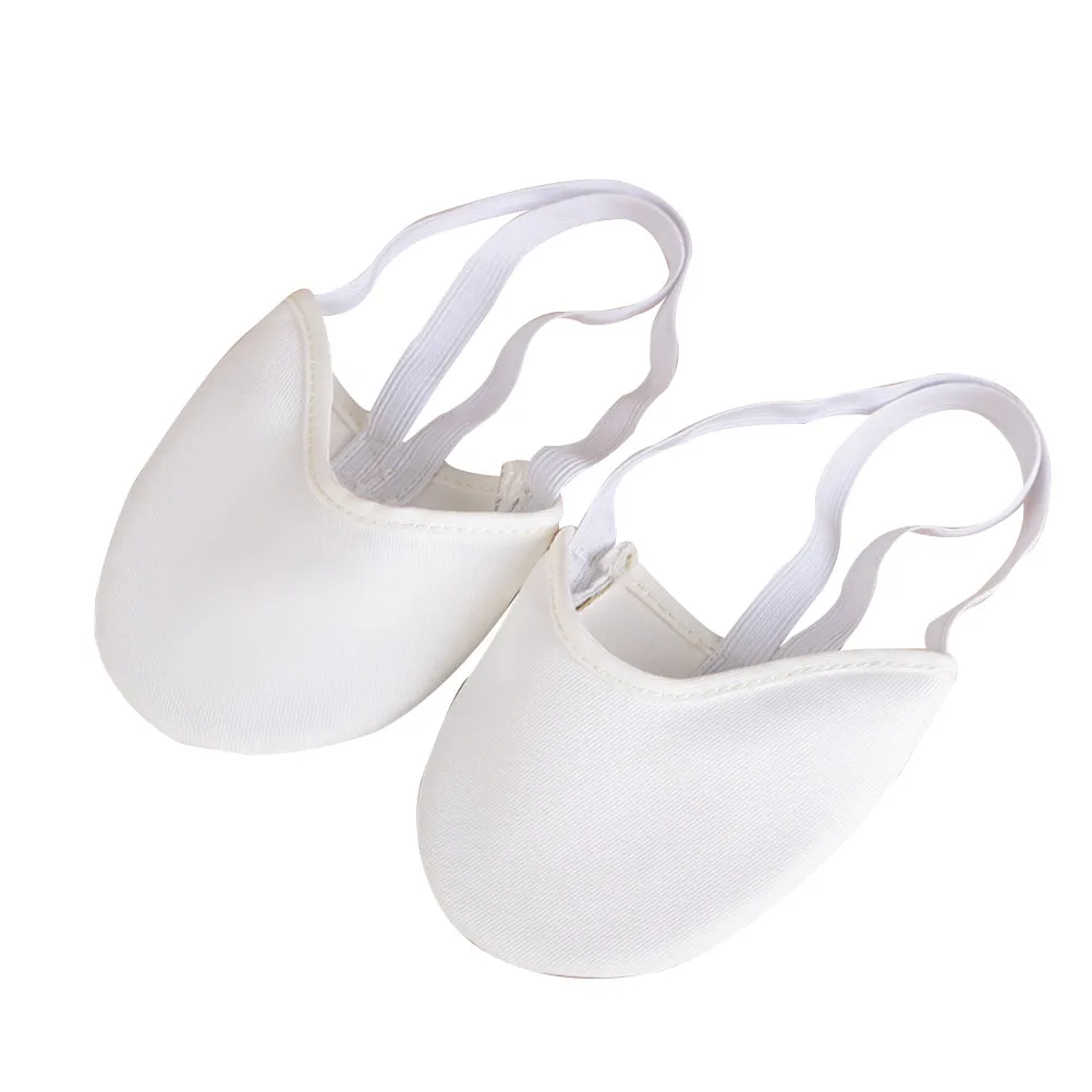 

Half Sole White Women Dance Shoe Stretch Ballet Shoe Non Slip Rhythmic Gymnastics Slippers Modern Latin Dance Shoes Size M