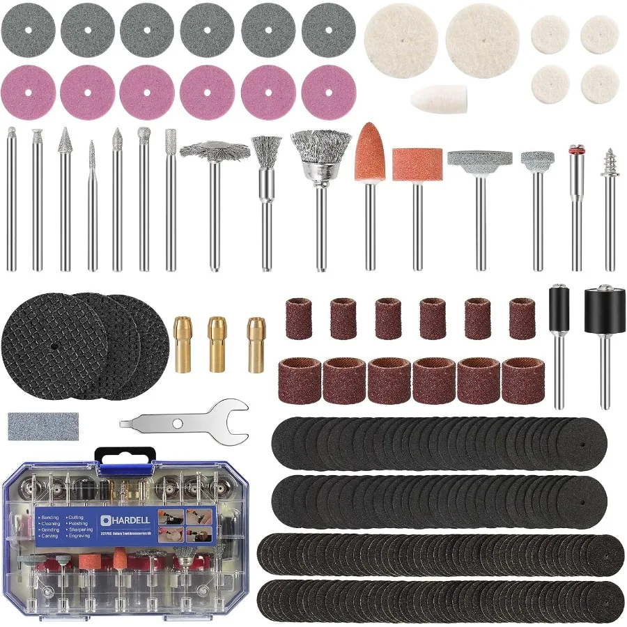 

Rotary Tool Accessories 227pcs Power Rotary Tool Accessories Kit with 1 8' 3.2mm Diameter Shanks for Universal Fitment