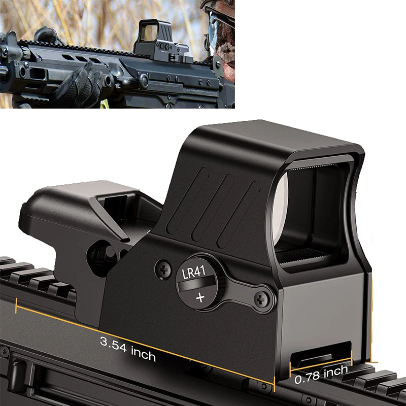 

MidTen Rifle Scope Red Green Dot Sight 4 Reticles Reflex Sights for 20mm Picatinny Rail Quick Detach Mount Aluminum