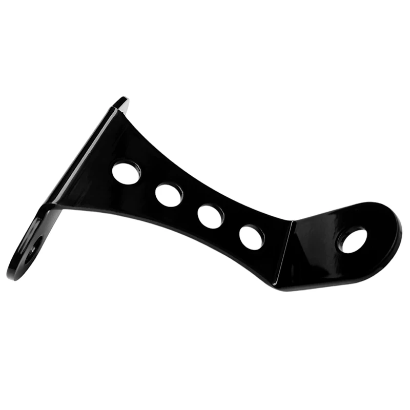 YUNTANMT Gloss black & Chrome No-Brow Headlight Mount Harley Sportster Big Twin Triumph Universal 3.5" Powdercoated - Image 4