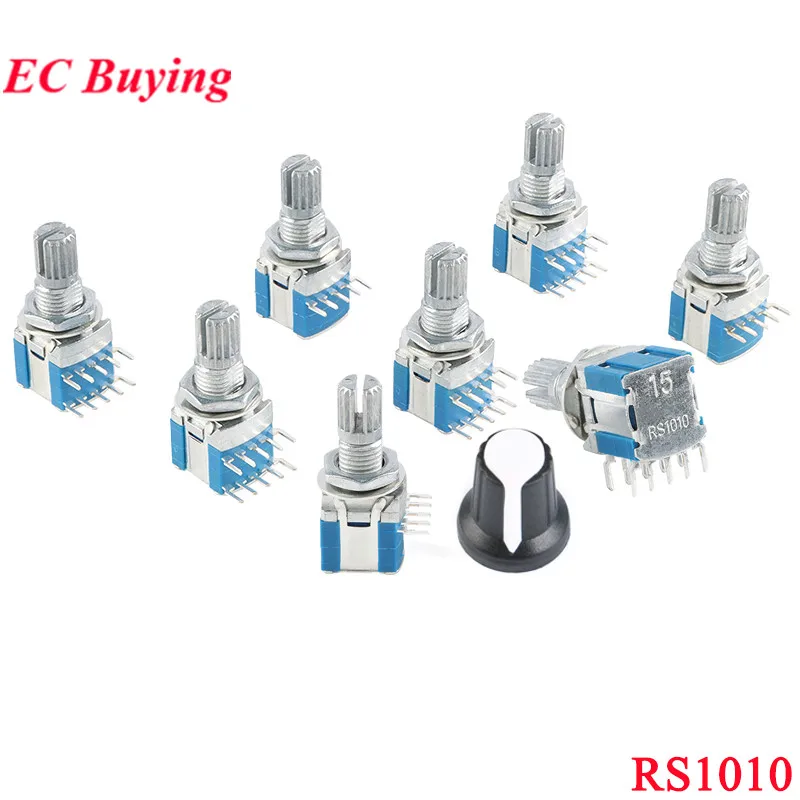 5Pcs/1pc RS1010 Band Switch Rotary Gear Change Switch 1 Pole 2 3 4 5 6 Position 2 Pole 2 3 4 Position Potentiometer Knob Hat