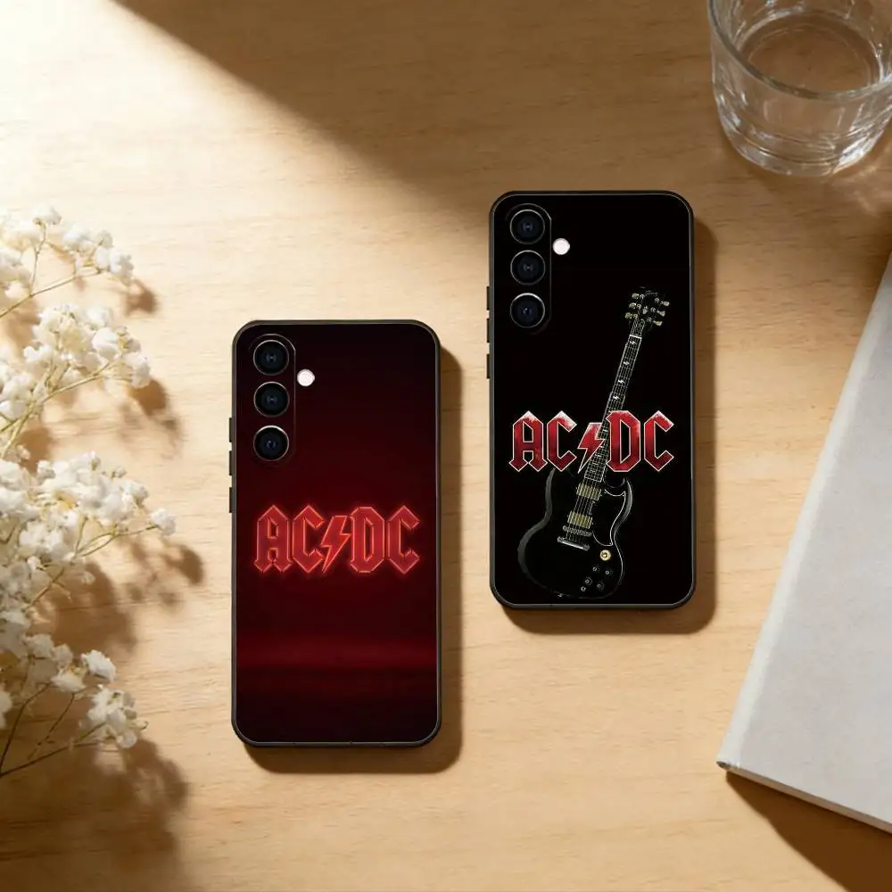 Classic Rock Band ACDC Phone Case Black Silicone Soft For Samsung Galaxy A73,A72,A71,A70,A53,A52,A51