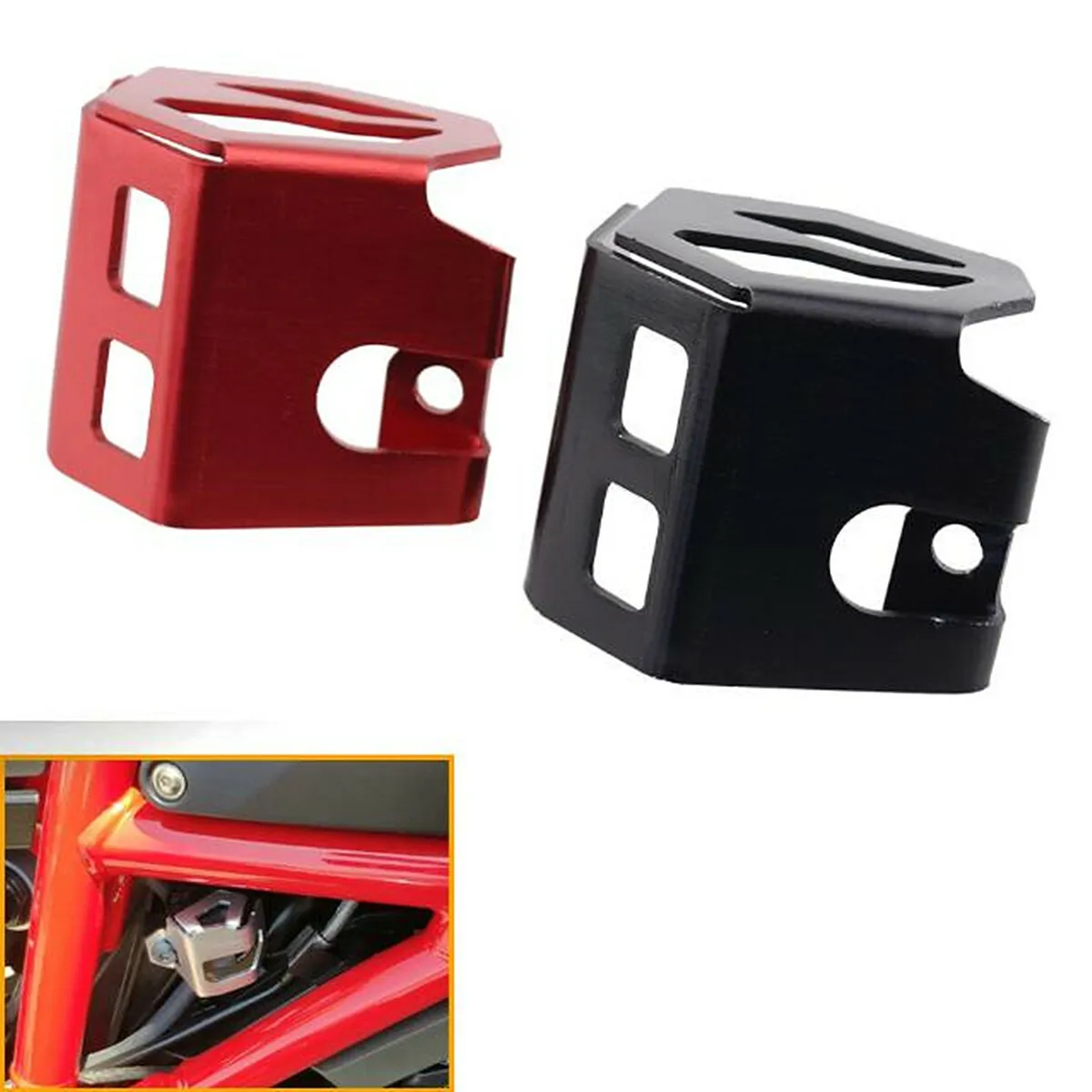 

CNC Aluminum Rear Brake Fluid Reservoir Guard Protector Cover For Ducati SuperSport 939 Monster 821 Motorcycle Accessories