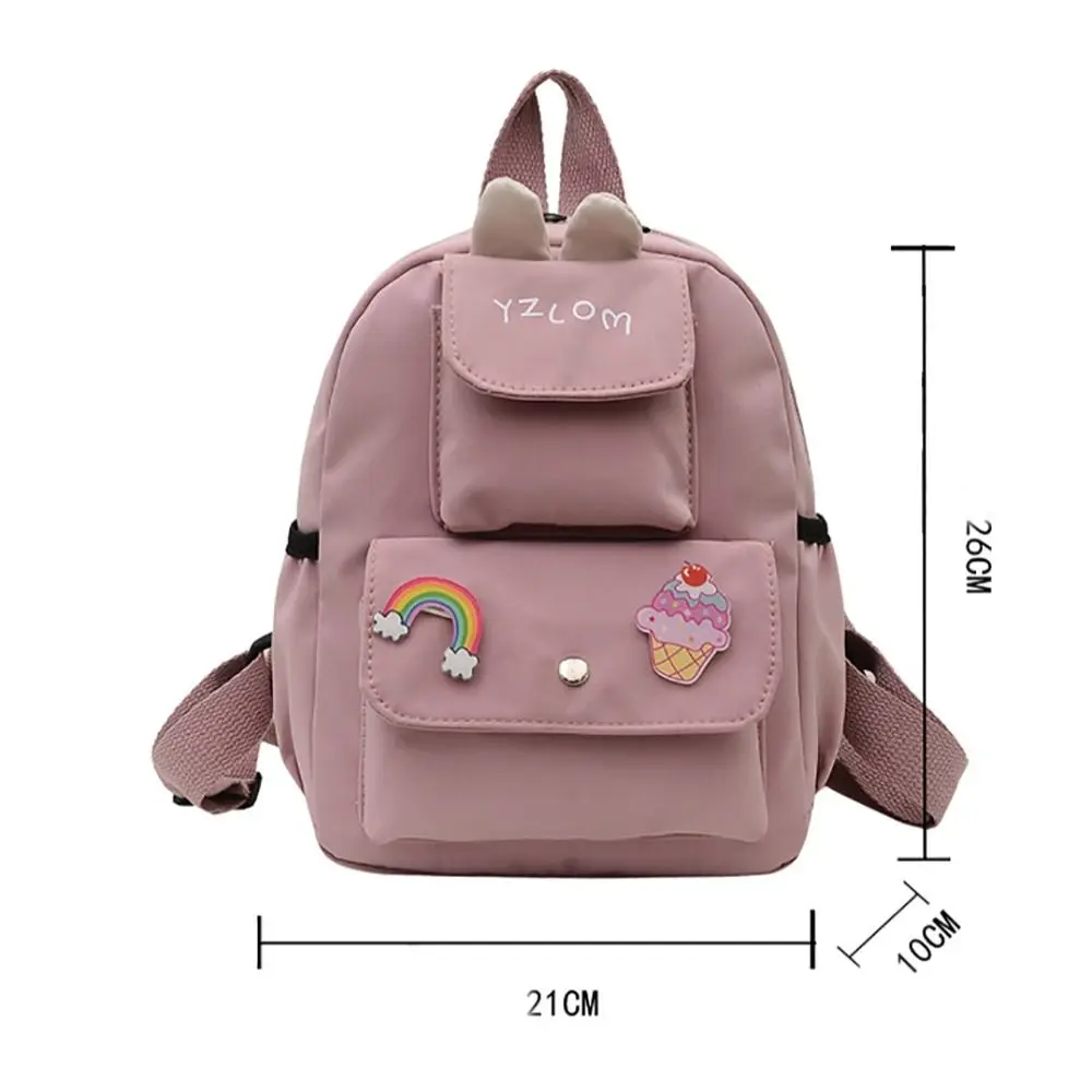 Kawaii Cartoon Backpack Nylon Casual School Bag Handbag Large Capacity Shoulder Bag