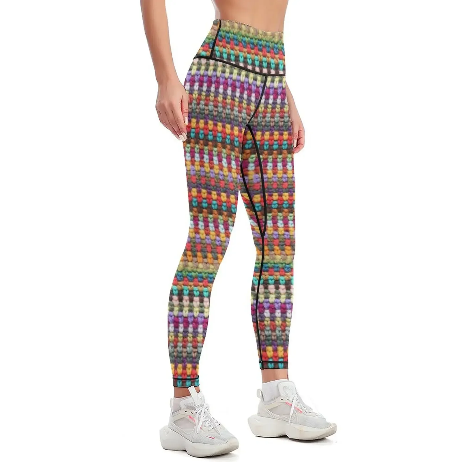 Crochet Afghan Pattern Leggings leggins push up woman sport set exercise clothing for gym pants Womens Leggings