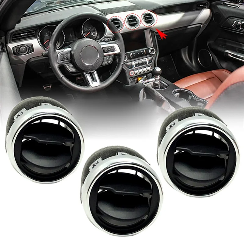 

Car Front Interior Dash Inner Louvre Air Vent Plastic FR3Z-19893-AE For Ford Mustang 2015- 2022