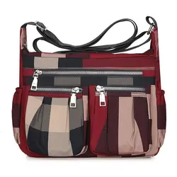 Vintage Shoulder Bag for Woman Casual Travel Messenger Bags Women Stripe Handbags Large Capacity Mommy Crossbody Bag Sac A Main