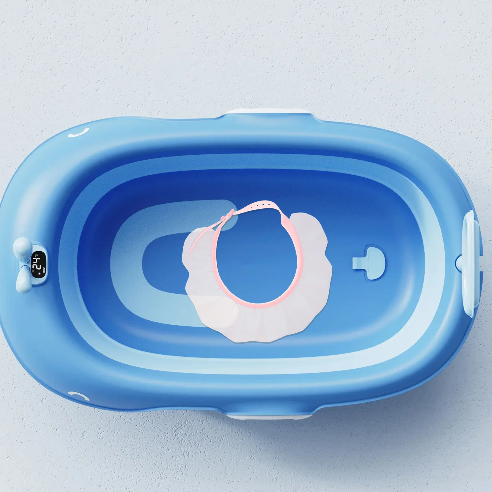 قبعة غسيل الشعر من السيليكون مقاومة للماء، قبعة استحمام ناعمة لكبار السن طريح الفراش والمراهقين والحوامل، حمام قابل لإعادة الاستخدام