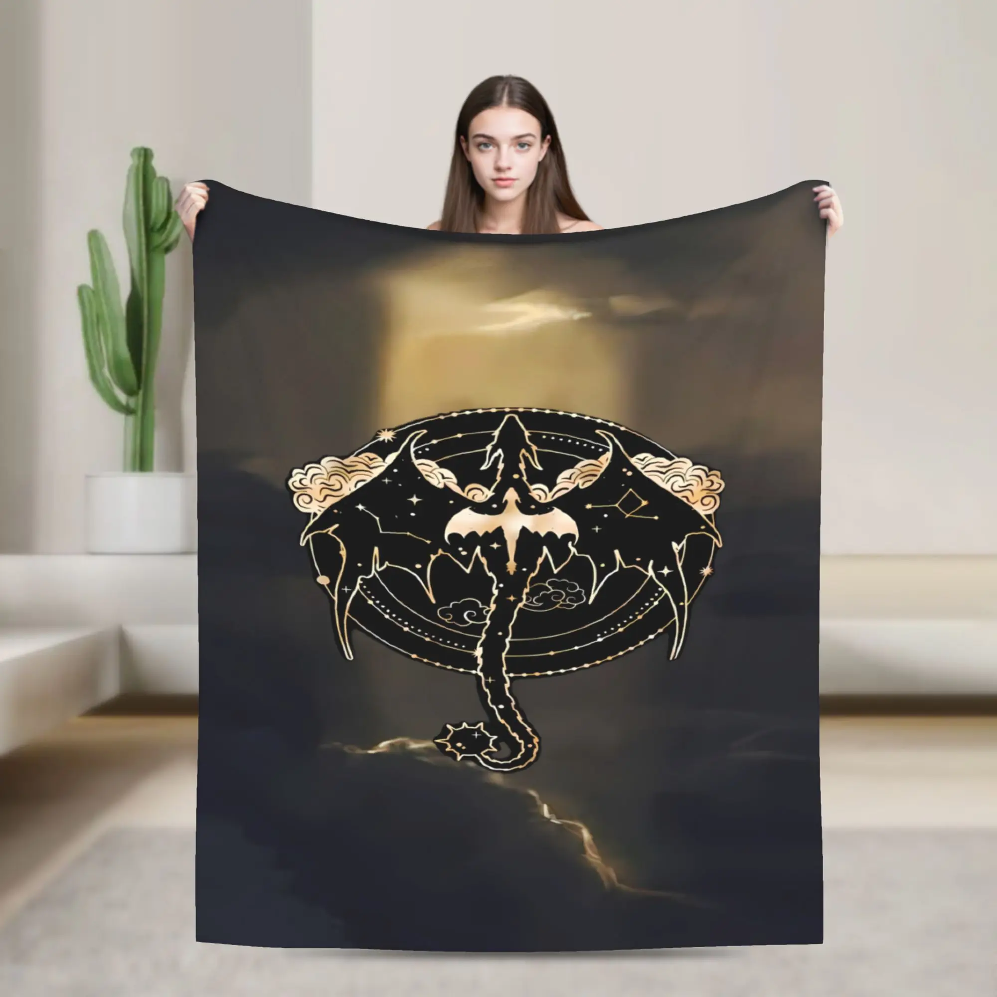 F-Fourth W-Wing Dragon Soft Blanket  Children Plush Throw Blanket Fashion Couch Chair Flannel Bedspread Sofa Bed Cover