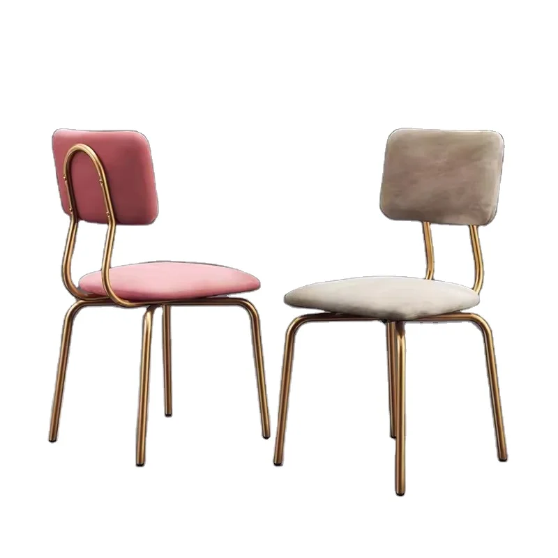 

Modern Simple Dining Chair Dressing Stool Single Iron Can Be Customized Light Luxury Restaurant Chair