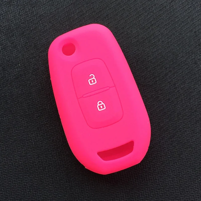 2 button silicone car key cover case shell for renault duster logan clio Koleos captur 2016 key