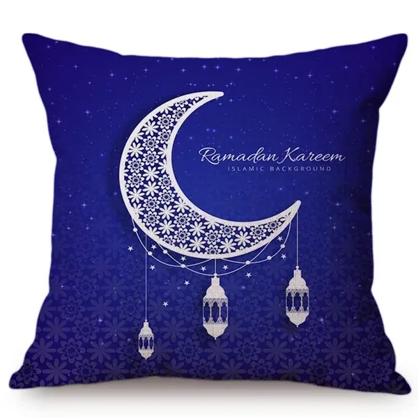 45x45cm Eid Mubarak car cushion cover Ramadan crescent moon star lantern mosque home decoration cushion cover