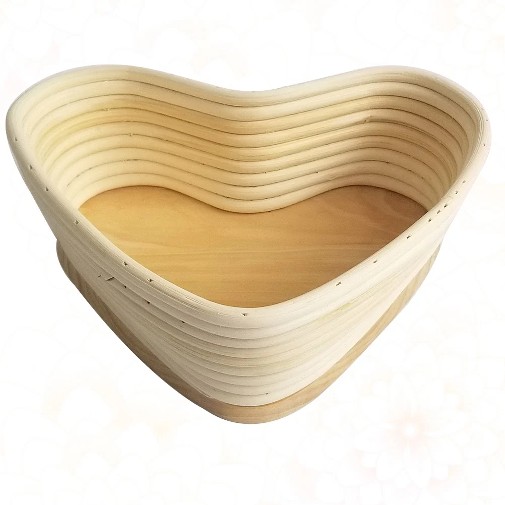

Vine Proofing Basket Heart Shape 18x15.5cm Natural Unbleached Baking Accessory for Bread Dough Rising Sourdough Artisan Loaf