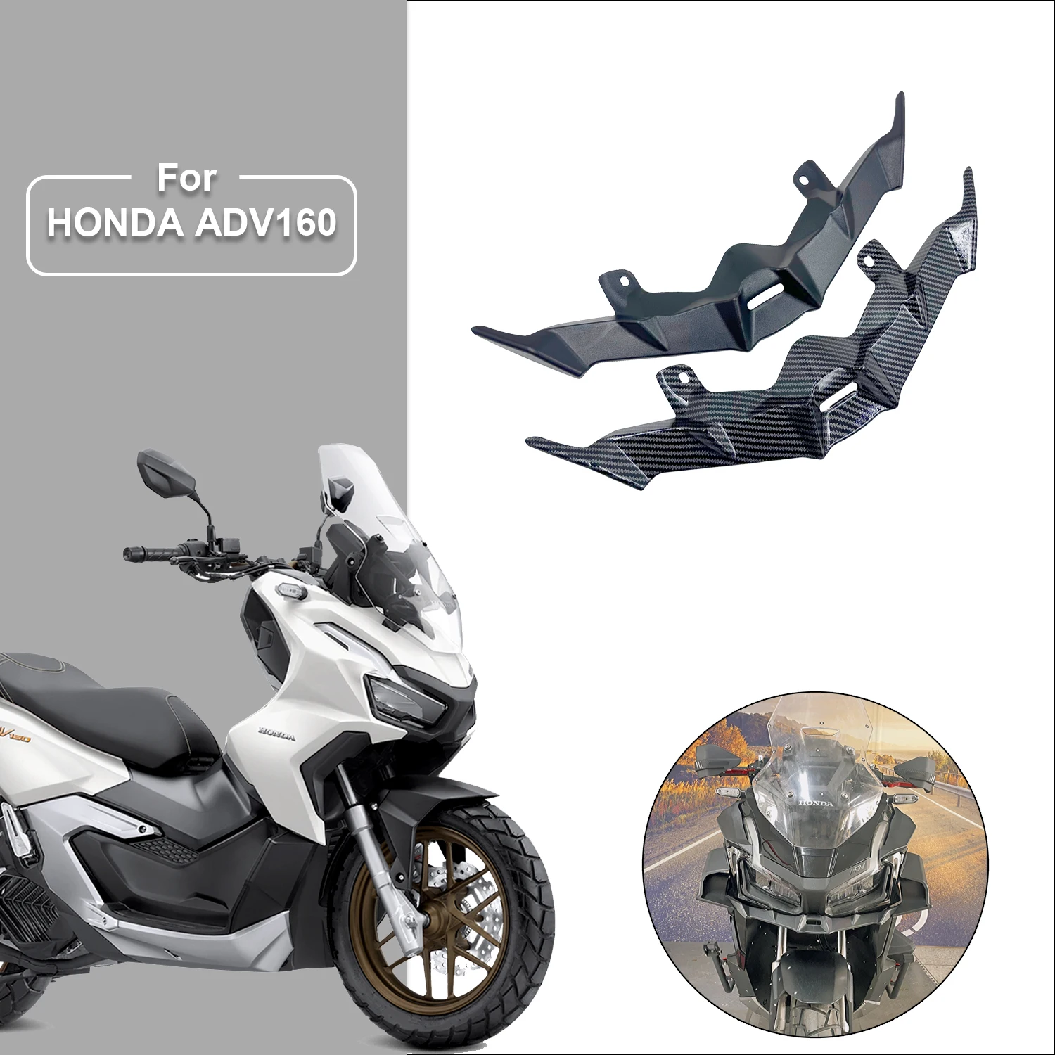 For HONDA  ADV160 Under Lip Side Winglet ADV160 Accessories Motorcycle Accessories