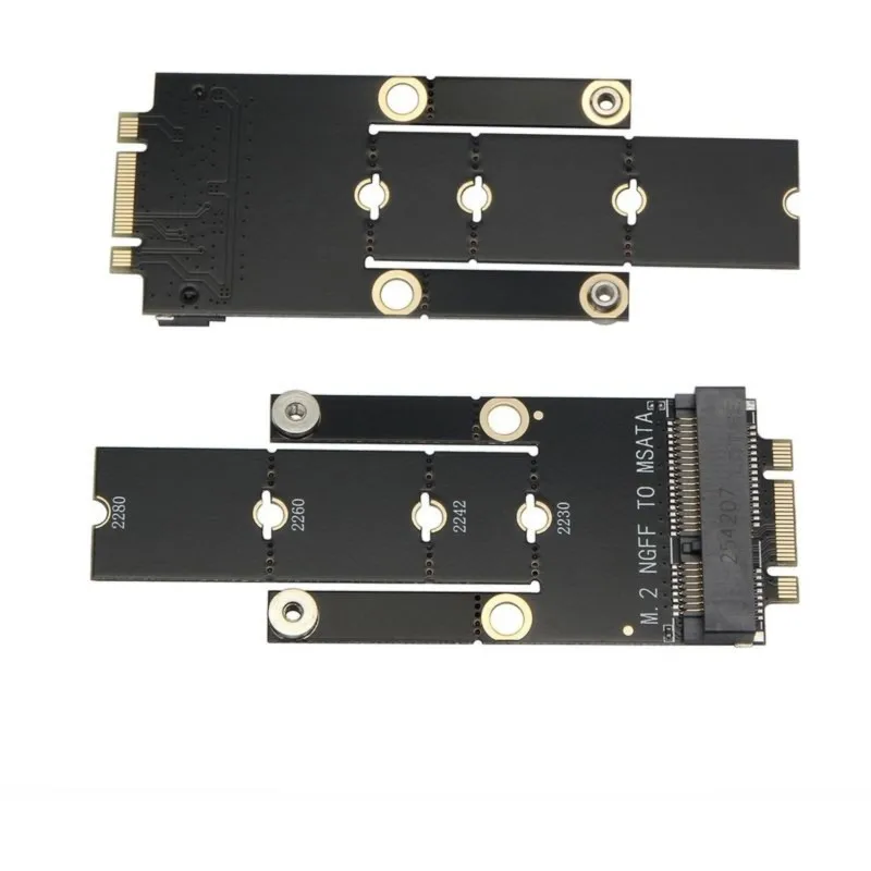 DT21 M.2 NGFF B+M Key to MSATA Adapter Card, MSATA to M.2 NGFF Converter Riser, for 2242/2260/2280 SSD