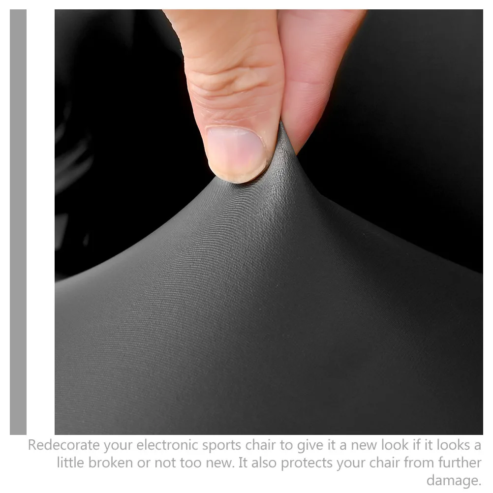 

Gaming Chair Cover Stretchable PU Polyester Seat Armrest Computer Couch Dustproof Anti Slip Easy Install Sofa Cover