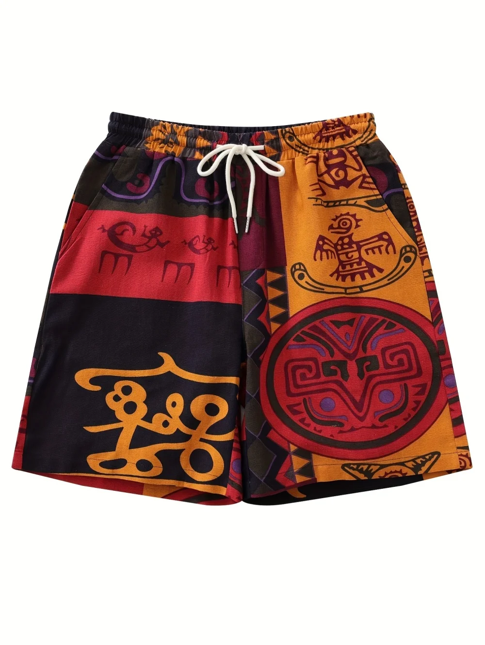 Shorts d'été bohèmes ethniques pour hommes, décontractés, imprimés en 3D, shorts de plage pour hommes, séchage rapide, légers, vêtements d'extérieur hawaïens pour homme