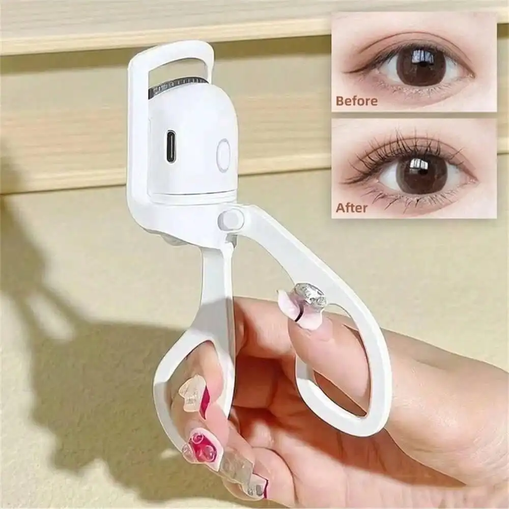 

Rechargeable Electric Eyelash Curler - Fast Heating, Household Electric Eyelash Curler, Electric Heating Silicone, Anti-Scalding