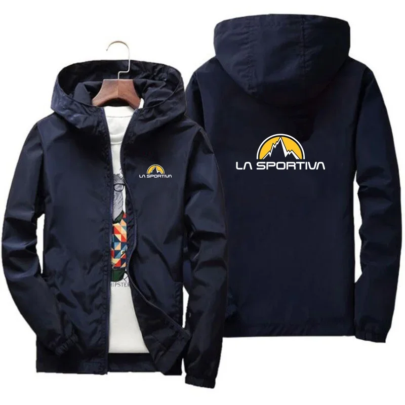 Spring La Sportiva Men's Jacket High Quality Printed Outdoor Sports Jacket Hooded Windproof Fashion Casual Brand Sports Jacket