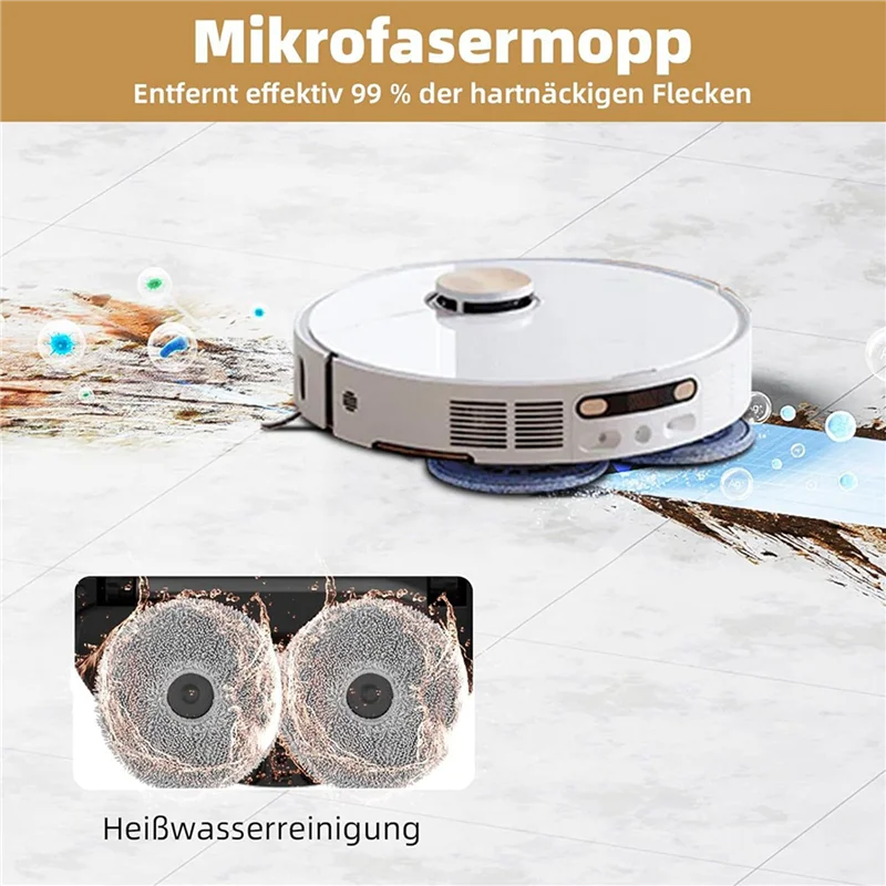 

ABJI-2 Set For Dreame L10s Pro Ultra Heat / X30 Ultra Robot Vacuum Cleaner Main Side Brush Hepa Filter Mop Cloth Dust Bags