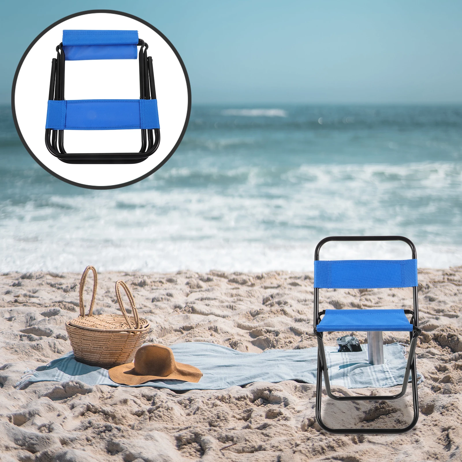 

Strengthened Outdoor Folding Portable Lightweight Compact Camp Chair Travel Fishing Picnic Lawn Bbq Foldable Adults Space-Saving