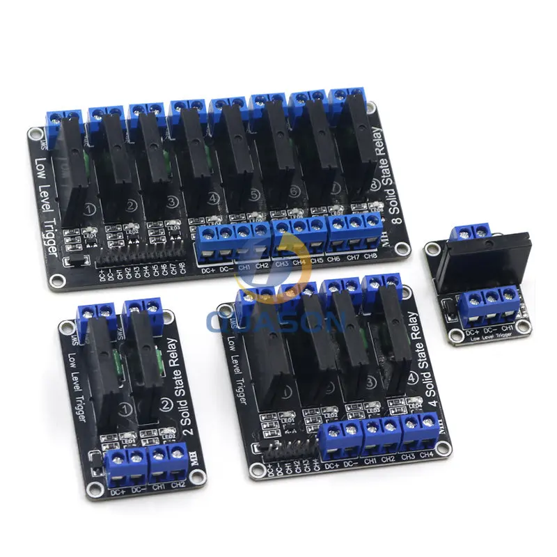 5V 12V 24V Relay 1 2 4 8 Channel Low-Level DC Controlled AC Solid-State Relay Module