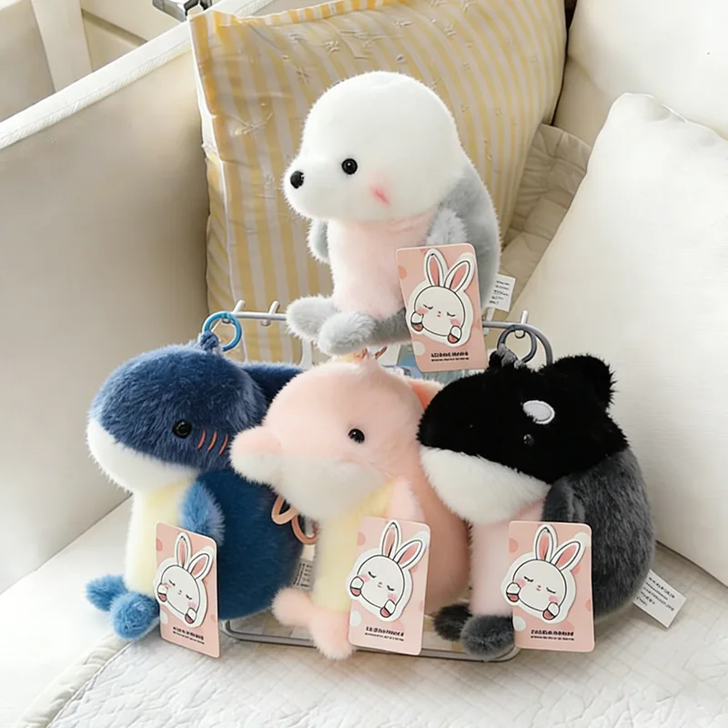 

2026 Popular New Marine Ally Pendant Series Cute Killer Whale Shark Bag Pendant Seal Decoration Figurine Doll Keychain Gift