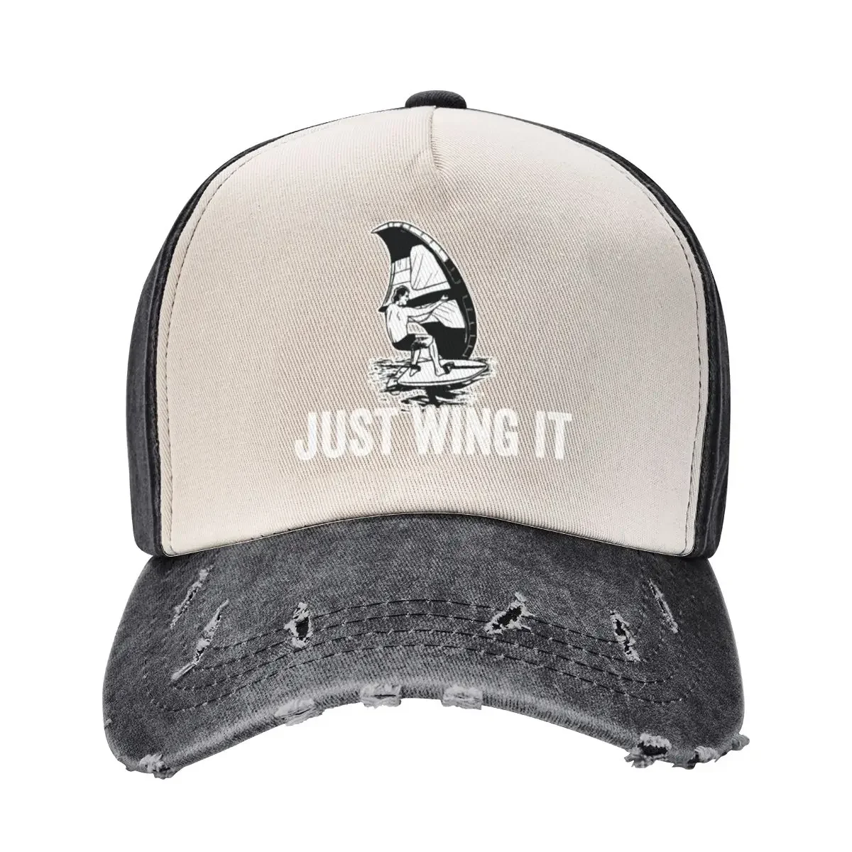 

just wing it funny wing foil design great gift for wing surfer - foiling lovers Baseball Cap Rugby Hat men For Women 2025 Men's
