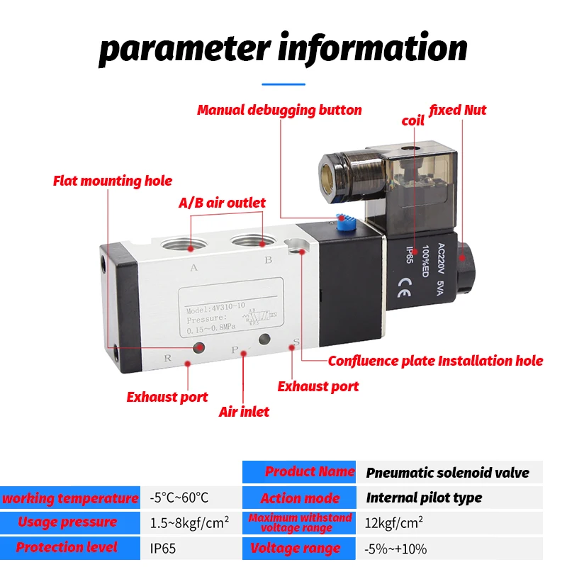 Magnetventil 4V110-06 Pneumatik — Detail 1