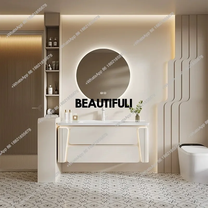 

New arrive Drawer Vanity Bathroom Cabinet Fix Ceramic Light Bathroom Mirror Storage Toilet Portable Wall Open Kasten Bathroom Fu