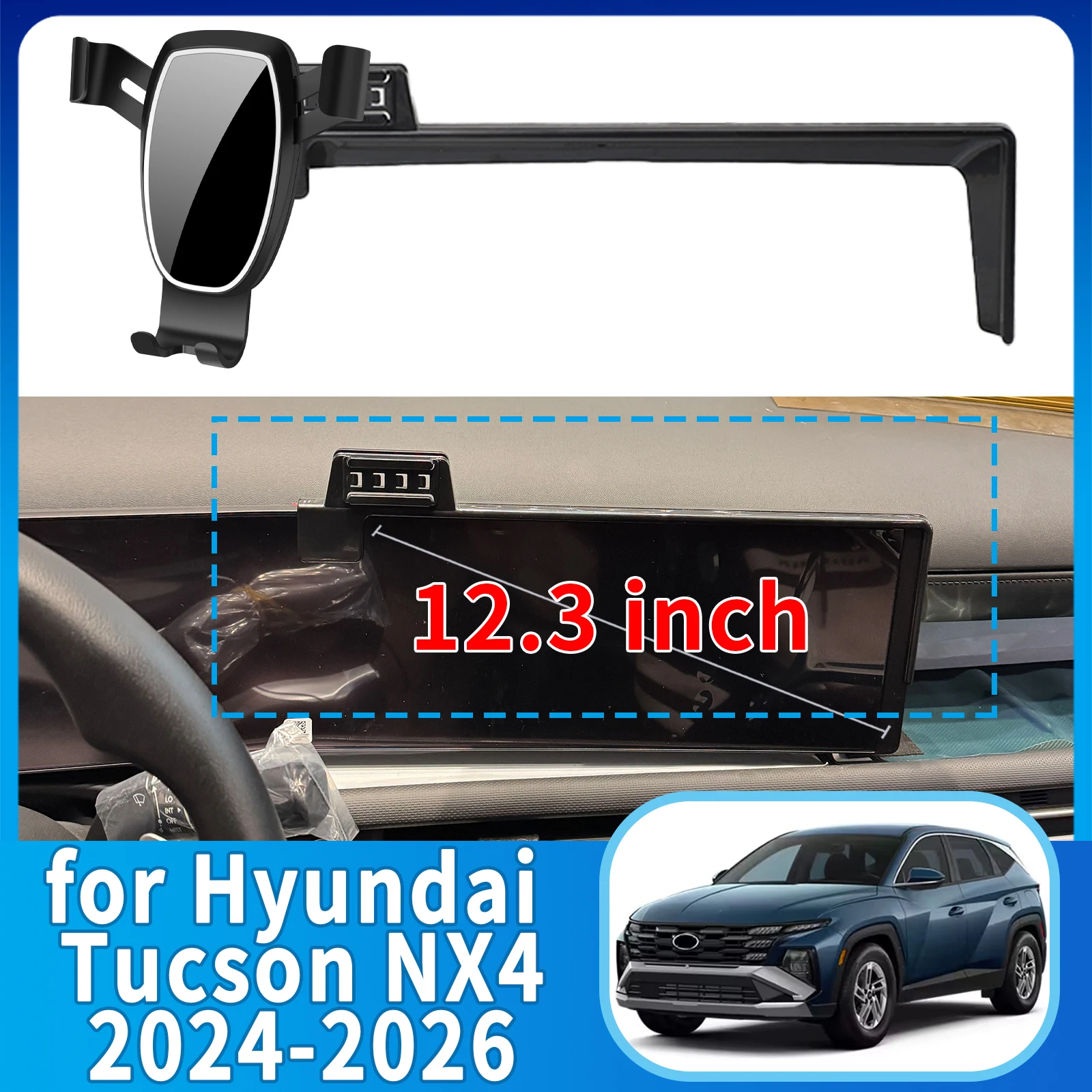 

fit for Hyundai Tucson NX4 2024 2025 2026 ​​Anti-Shake Screen Base Phone Holder Mount Stand ​​ Dedicated Car​​ accessoires