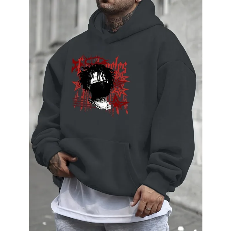 2025 الرجال الشارع الهيب هوب ملثمين القاتل نمط ثلاثية الأبعاد مطبوعة الشارع كول نمط الكنغر حقيبة فضفاضة مقنعين البلوز فستان أطفال مع سروال داخلي