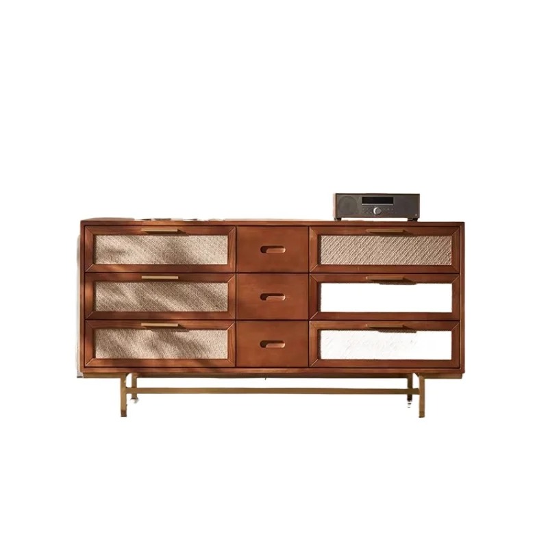 

Средневековый ретро-столовой обеденный шкаф ide Cabin et wabi-sandy, ветровой вход, крыльцо, бинет, шкафчик из цельного дерева, шкафчик