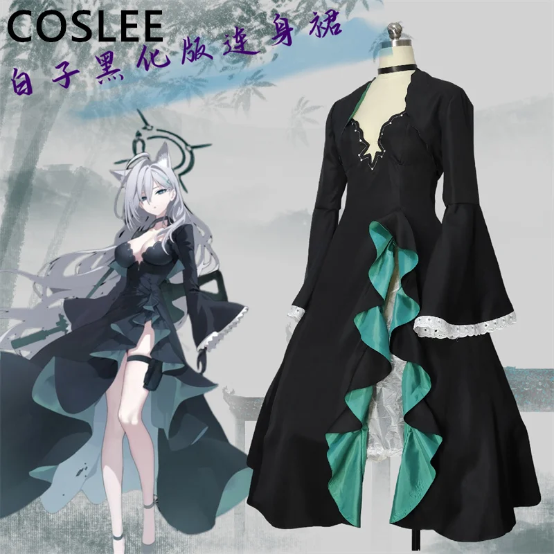 COSLEE Blue Archive Sunaokami Shiroko Cosplay Costume Game Suit Blackening Dress Uniform Halloween Party Outfit Custom Made New