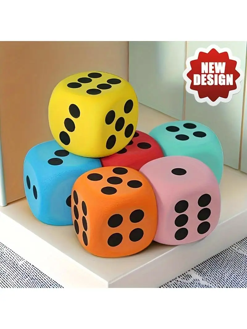 Grands dés en mousse souple, jeu de société Premium à Six faces, cadeau parfait pour anniversaire, noël, Halloween, jeu de fête de vacances