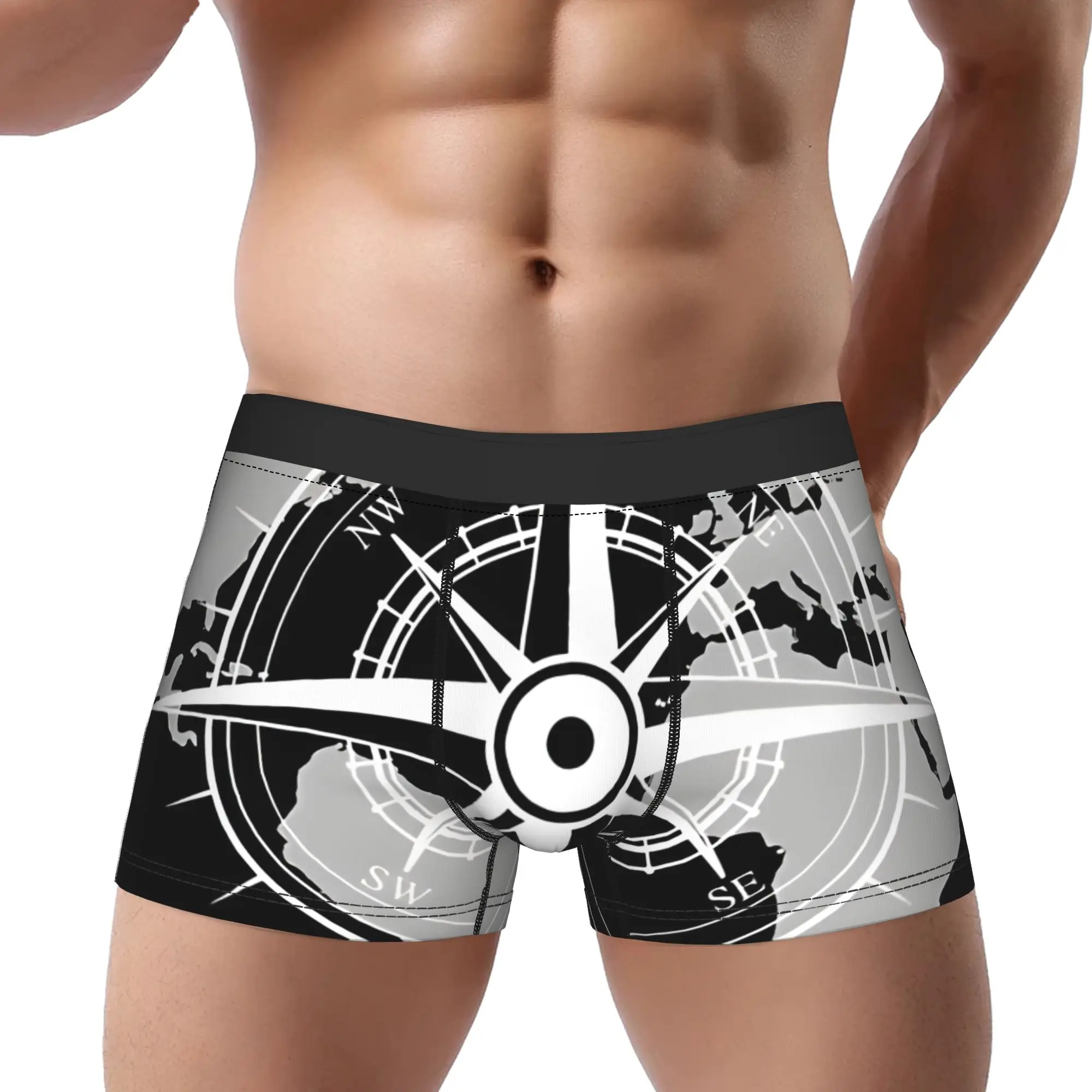 Map Geschenkidee Unterhosen Atmungsaktive Höschen Herrenunterwäsche Map Bequeme Shorts Boxershorts