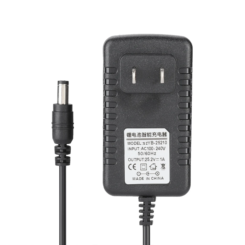 25.2V 1A Li ion Charger Adapter Input with Multi Protections 100-240V