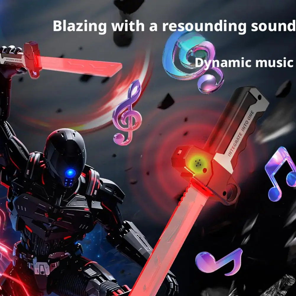 

Игровой световой меч для детей, интерактивный, двухцветный, научно-фантастический, для косплея, подарок, светящийся P0B3