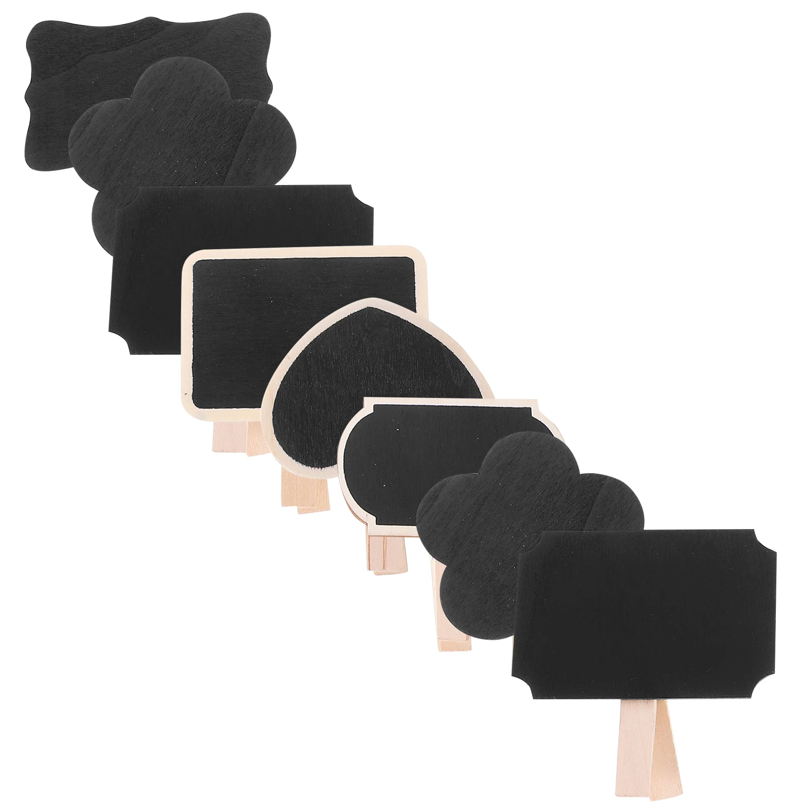 Mini lavagna da 30 pezzi con clip per messaggi in legno, cartelli per lavagne alimentari