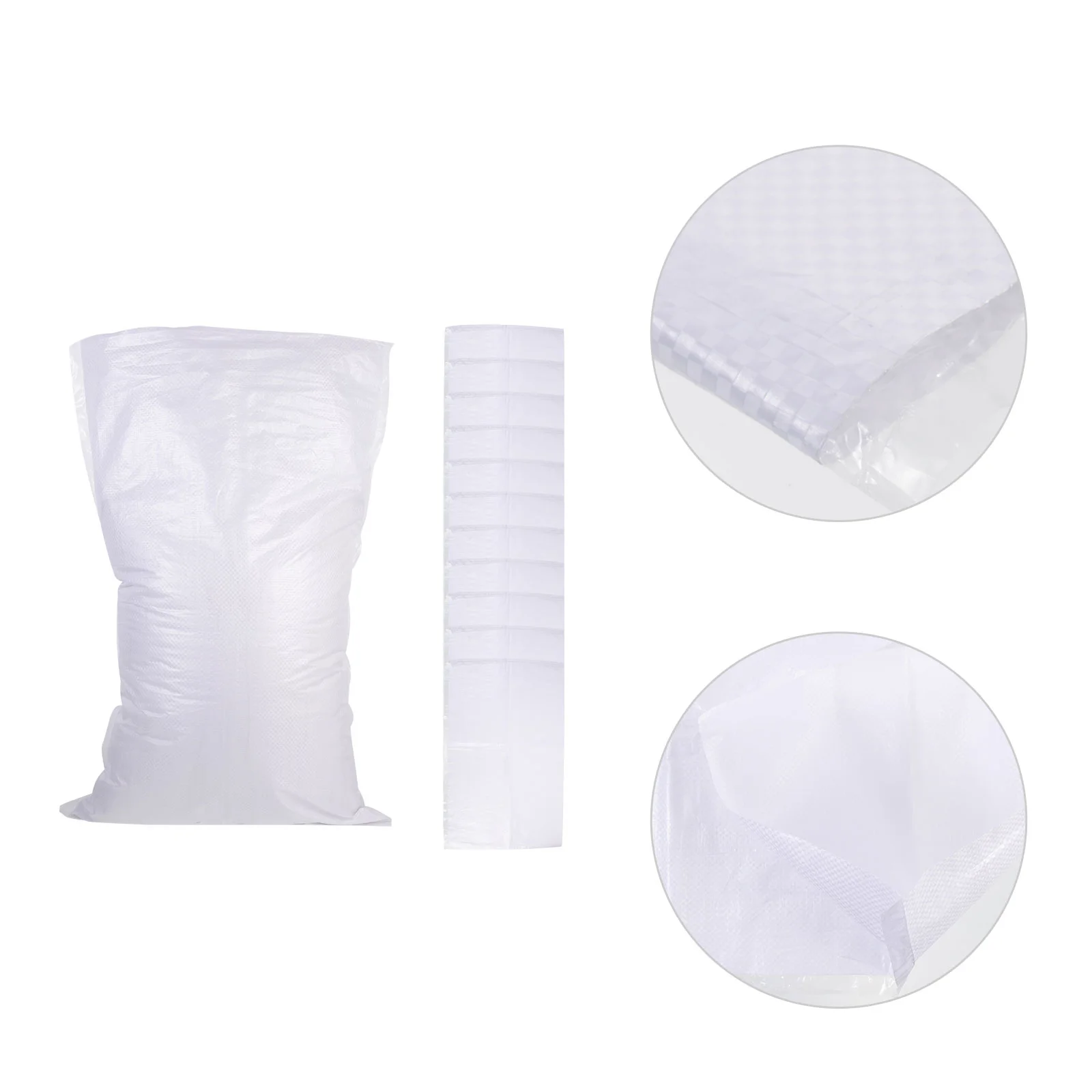 

16 Pcs Flood Control Sandbags White Woven Heavy Thick Protection Barrier Pp Anti Soil Holding Long-lasting