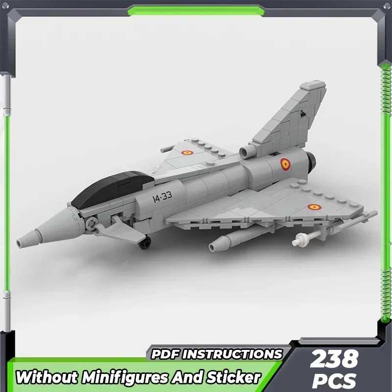 Moc tijolos de construção modelo militar 1:72 eurofighter typhoon lutador tecnologia blocos presentes brinquedos natal diy conjuntos montagem