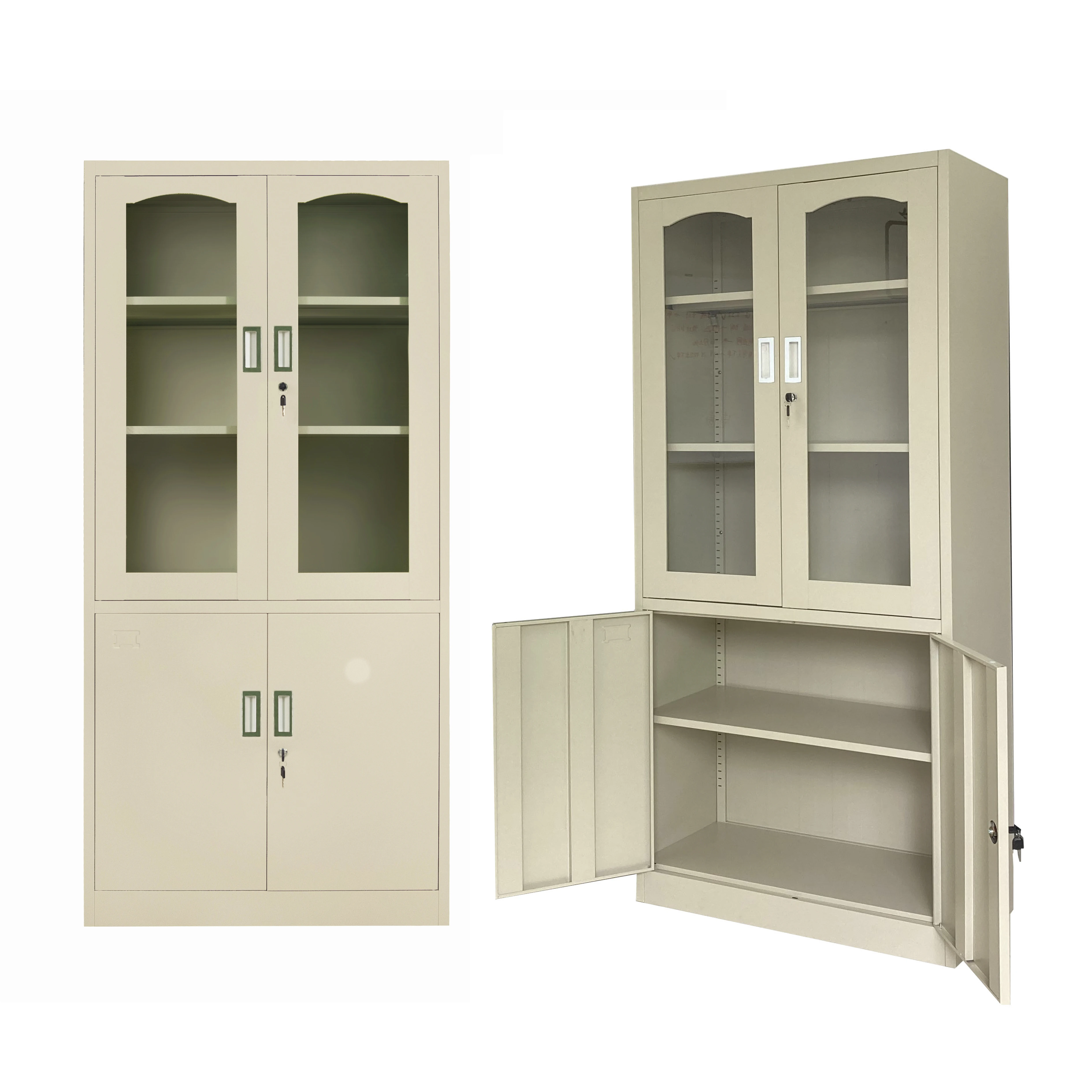 

Direct Sale Metal Storage File Cabinet Glass Doors Lock Modern Design Office School Outdoor Gym Kitchen Workshop Hotel Use