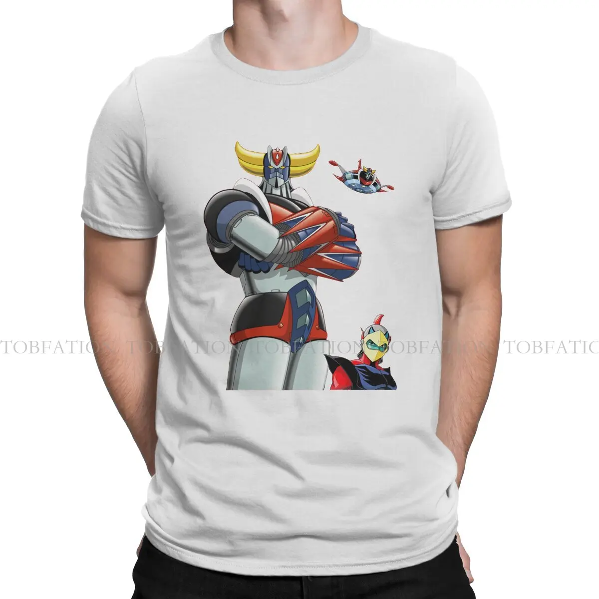 Anime UFO Robot Grendizer Actarus Goldorak Tshirt Graphic Men Tops Vintage Homme Summer Clothing Cotton Harajuku T Shirt