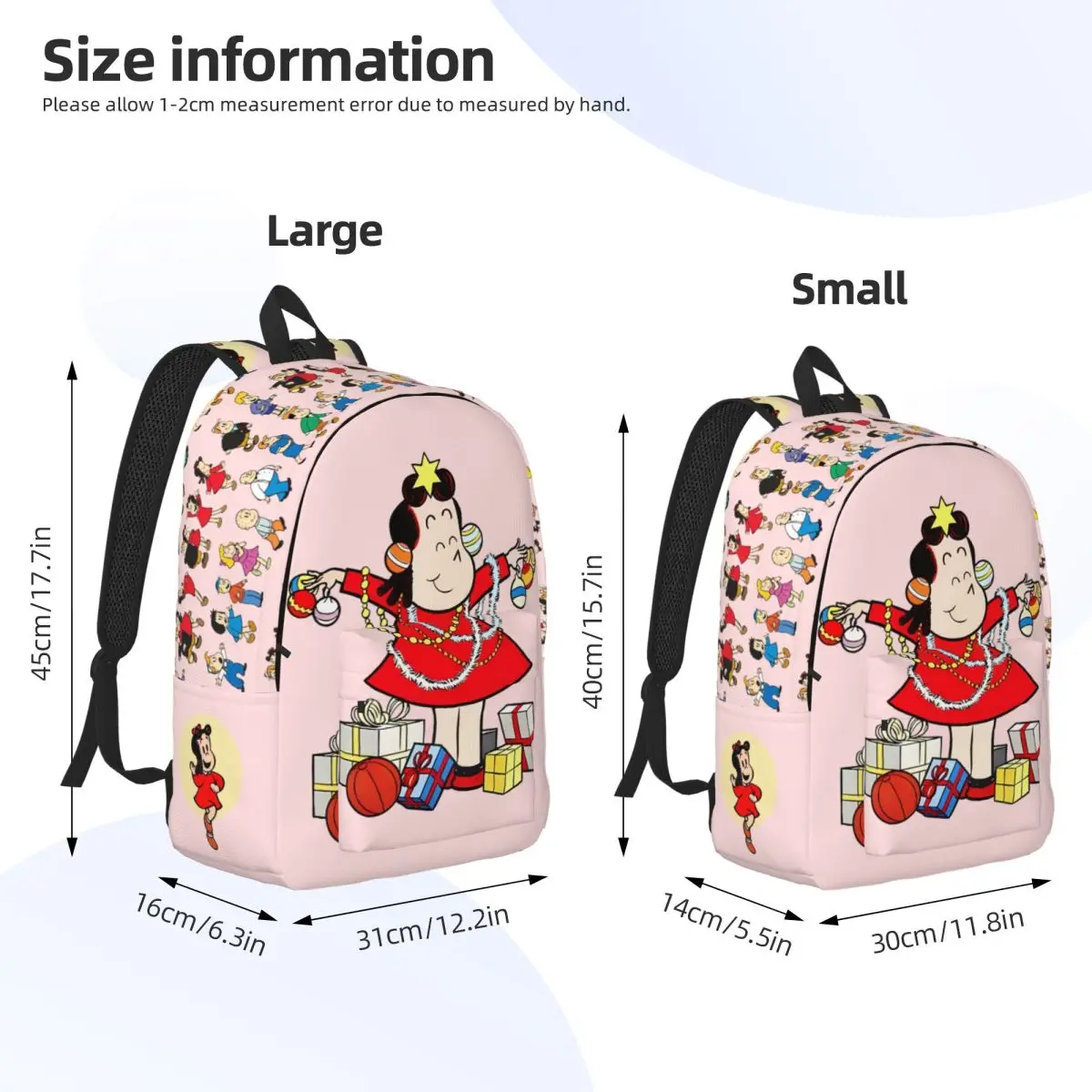 Lycée Fun Multi Compartiments Snack Storage T-The Little Lulu Show Sac pour ordinateur portable, Sac à main pour filles, Anniversaire