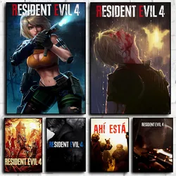 Game Resident Evil 4 Series Poster Print Canvas Art Pictures Home for Living Room and Bedroom Wall Decor Frameless Painting