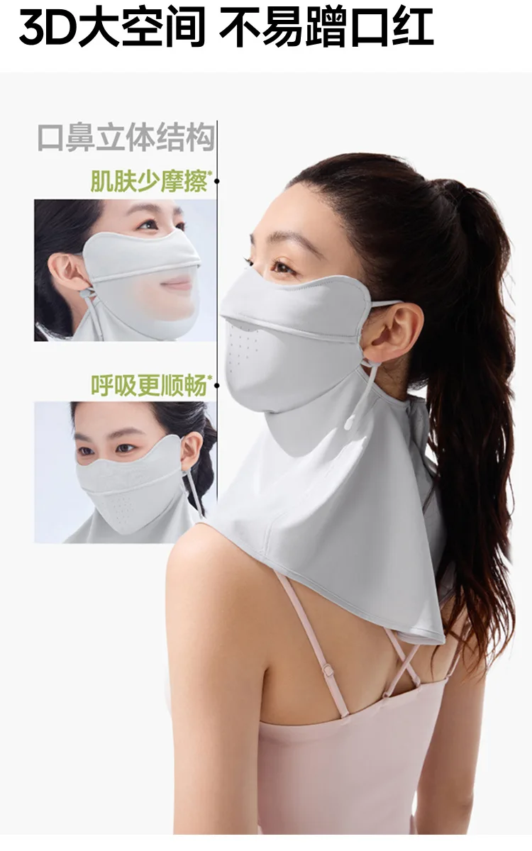 3D Stereoscopic Slimming Veil UV Protection Driving and Riding Mask Neck Protective Sunscreen Mask Covers the Neck