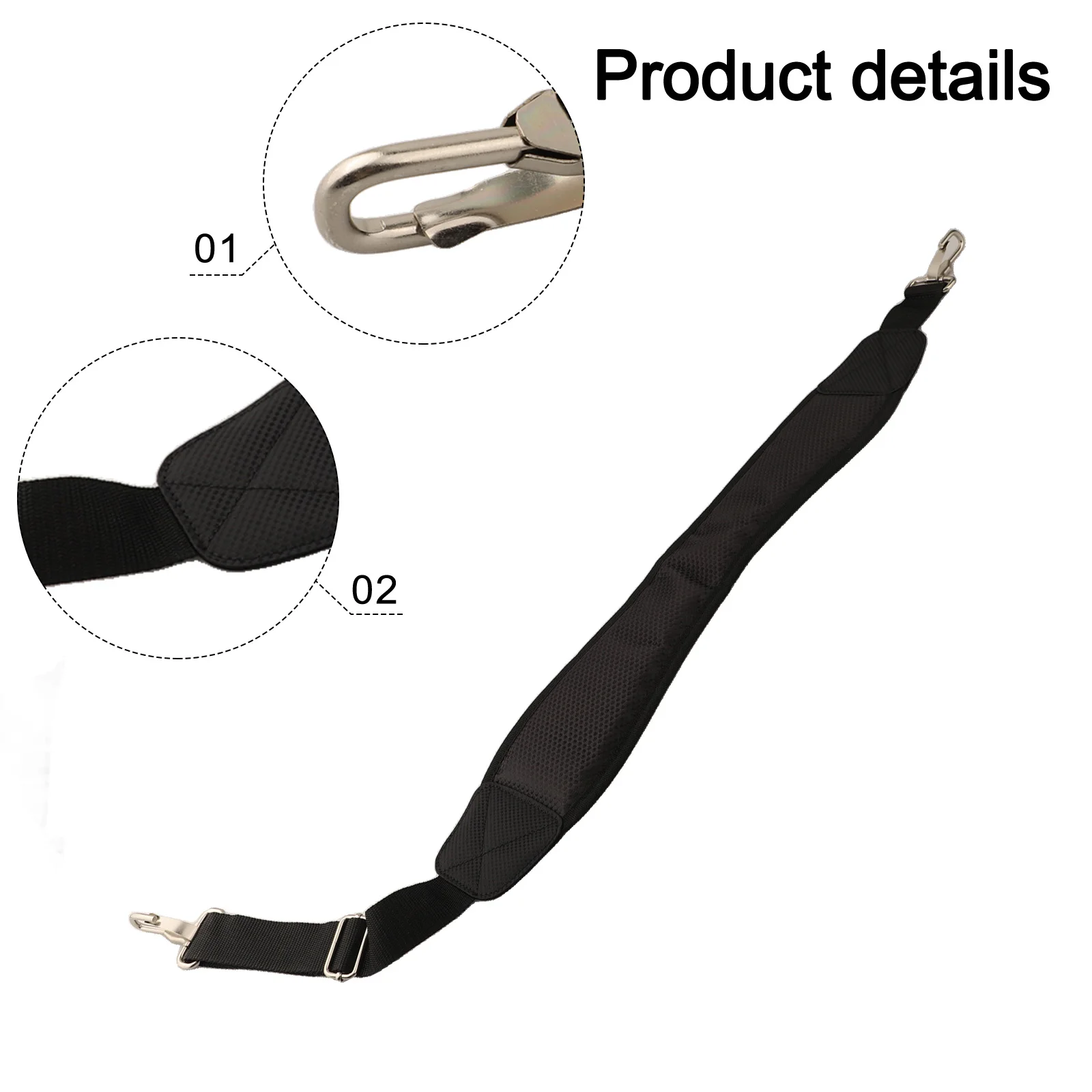 Comfortable Shoulder Pad Adjustable Shoulder Strap Adjustable Golf Bag Strap Breathable Strap Max Length 120cm