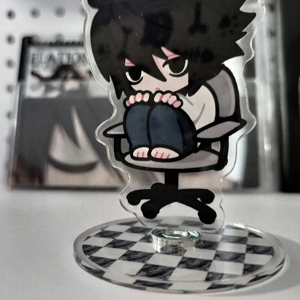 Anime Death Note L·Lawliet Cosplay Acrylic Stand Rotatable Figure Standing Plate Desktop Decoration Halloween Party Prop