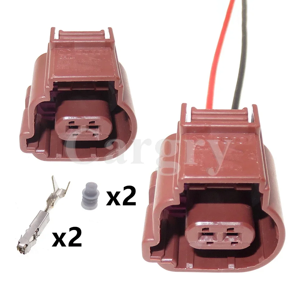 

1 Set 2P 8K0973702A 1670587-2 1670583 AC Assembly Auto Electric Wire Socket for VW Audi Car Plastic Housing Cable Connector