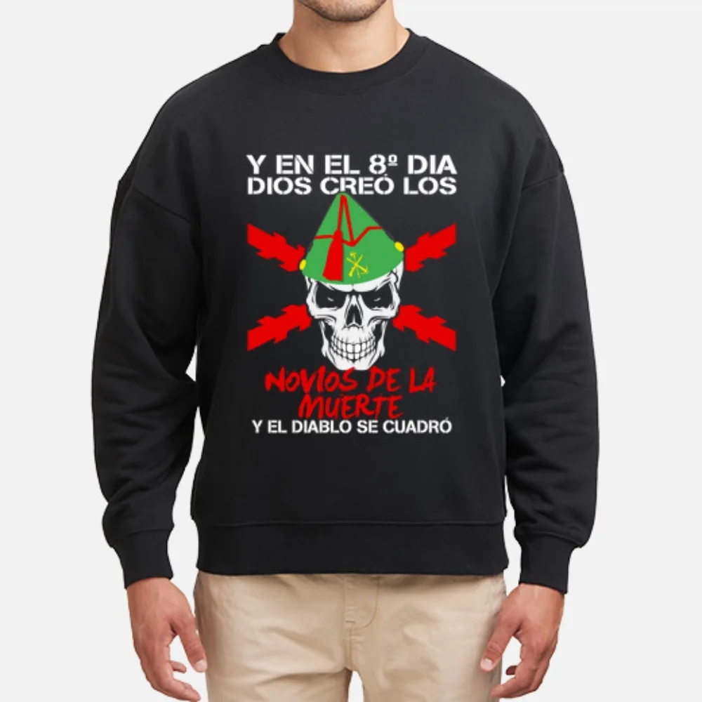 

España Novios De La Muerte Men Hoodie Casual 100% Cotton Autumn And Winter Sweatshirts